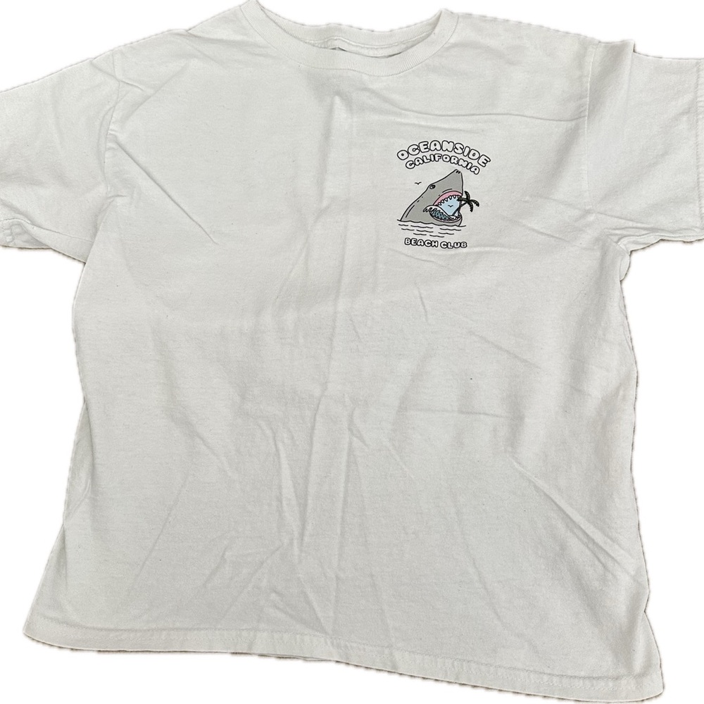 Surf Club Kids White T-Shirt shark